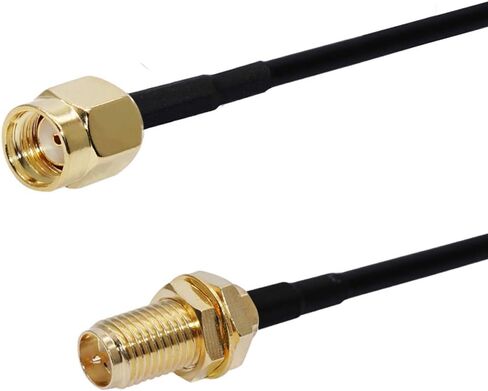 Rp-sma أنثى إلى Rp-sma ذكر Rf هوائي ضفيرة محول وصلة كابل محوري كابل ضفيرة لهوائيات الشبكة/جهاز التوجيه/مكبر الصوت كابل Rg174 1 متر in Kuwait