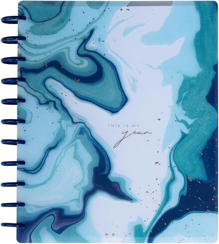 Happy Planner Disc-Bound 12-Month Academic Planner, July 2024–June 2025 Daily and Monthly Planner, Big Size, Horizontal Layout, Bright Side, 72 Pages, 2 Sticker Sheets, 8 1/2" x 11" in Saudi Arabia