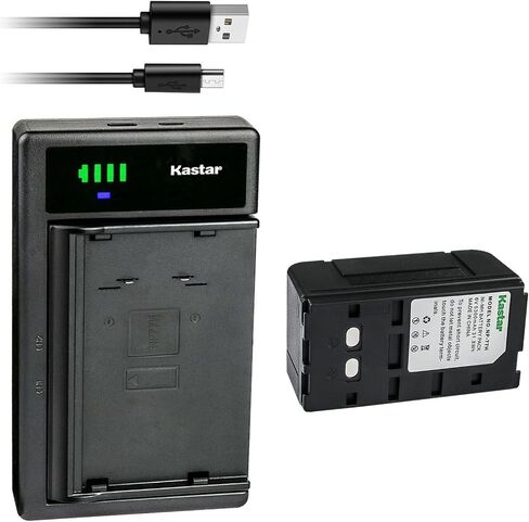 Kastar 3-Pack NP-77H Battery and LTD2 USB Charger Compatible with Sony CCD-F Series CCD-F150 CCD-F1330 CCD-F201 CCD-F250 CCD-F280 CCD-F288BR CCD-F30 CCD-F300 CCD-F301 CCD-F302 CCD-F31 CCD-F32 CCD-F33 in Saudi Arabia