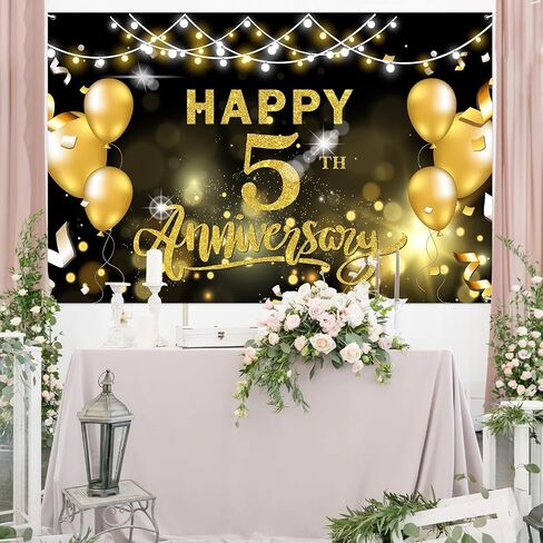 WeBenison سعيد الذكرى السنوية العاشرة خلفية الذكرى السنوية العاشرة للزفاف خلفية التصوير الفوتوغرافي هتاف إلى 10 سنوات عيد ميلاد الذكرى السنوية حفلة في الهواء الطلق داخلي راية زينة جدار ديكور 6x4 قدم in Kuwait