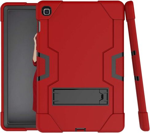 Dteck Galaxy Tab S5e Case 10.5 2019, Heavy Duty Rugged Case Hybrid Shockproof Protective Cover with Kickstand for Samsung Galaxy Tab S5e 10.5 Inch Model SM-T720/SM-T725 2019 Release, Red+Black in Saudi Arabia