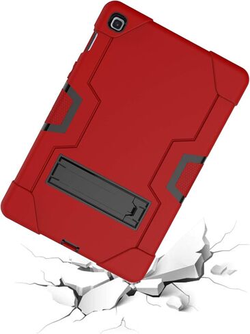 Dteck Galaxy Tab S5e Case 10.5 2019, Heavy Duty Rugged Case Hybrid Shockproof Protective Cover with Kickstand for Samsung Galaxy Tab S5e 10.5 Inch Model SM-T720/SM-T725 2019 Release, Red+Black in Saudi Arabia