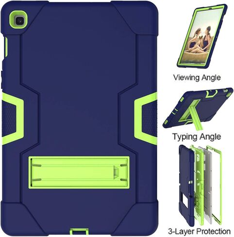 Dteck Galaxy Tab S5e Case 10.5 2019, Heavy Duty Rugged Case Hybrid Shockproof Protective Cover with Kickstand for Samsung Galaxy Tab S5e 10.5 Inch Model SM-T720/SM-T725 2019 Release, Red+Black in Saudi Arabia
