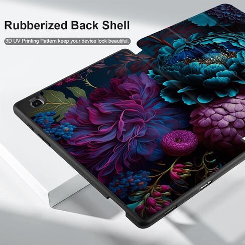 MEEgoodo for Samsung Galaxy Tab S6 Lite 10.4 inch Case 2022 2020 with S Pen Holder, Smart Tablet Cover with Trifold Stand + Soft TPU Back Shell + Auto Wake/Sleep, Beautiful Fantasy Flower in Saudi Arabia