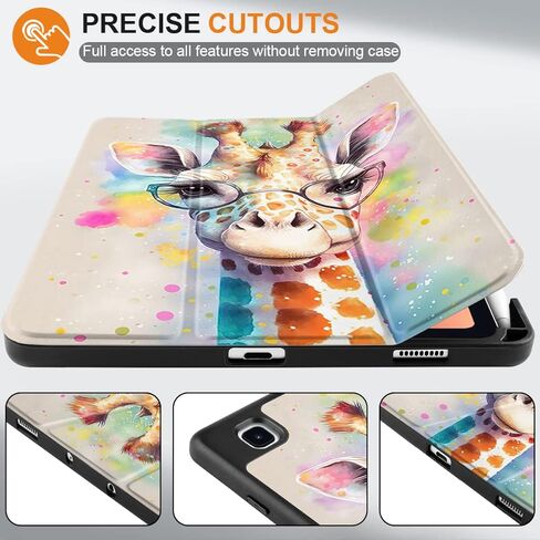 MEEgoodo for Samsung Galaxy Tab S6 Lite 10.4 inch Case 2022 2020 with S Pen Holder, Smart Tablet Cover with Trifold Stand + Soft TPU Back Shell + Auto Wake/Sleep, Beautiful Fantasy Flower in Kuwait