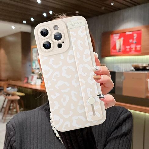 حافظة MOWIME متوافقة مع iPhone 16 Pro Max مع حزام معصم، حافظة واقية ناعمة مقاومة للصدمات من مادة TPU للنساء والفتيات، حافظة نحيفة مضادة للخدش لهاتف iPhone 16 Pro Max 6.9 بوصة، أبيض in Kuwait