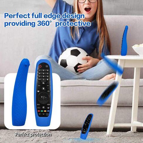 Silicone TV Remote Case Compatible with LG AN-MR19BA/AN-MR18BA/AN-MR650/AN-MR600 Smart TV Remote Control, Shockproof Anti Slip Protective Remote Cover Skin Holder Sleeve Protector (Blue) in Saudi Arabia