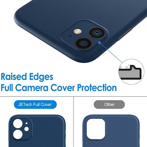 JETech Ultra Slim (0.35mm Thin) Case for iPhone 11 6.1-Inch, Camera Lens Cover Full Protection, Lightweight, Matte Finish PP Hard Minimalist Case, Support Wireless Charging (Black) in Saudi Arabia