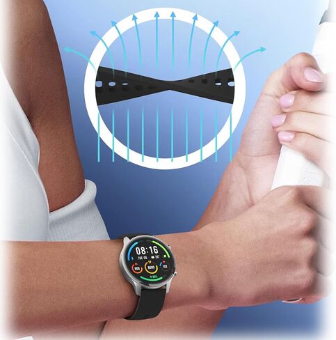 Watch Bands Compatible Xiaomi Mi Smartwatch/Mi Watch Color Sport/Watch S1/S1 Active [3 Packs ] Bracelet Replacement for Women Men, Soft Silicone Sport Strap for Mi Watch S2/S3/2 Pro in Saudi Arabia
