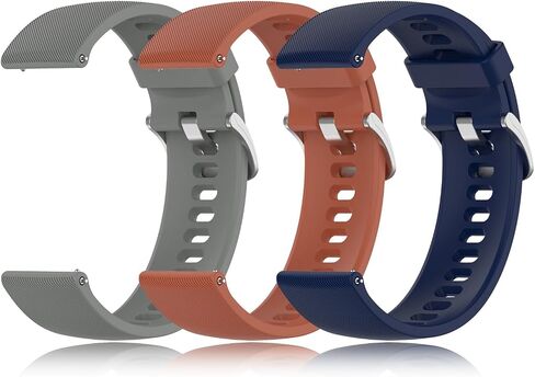 Watch Bands Compatible Xiaomi Mi Smartwatch/Mi Watch Color Sport/Watch S1/S1 Active [3 Packs ] Bracelet Replacement for Women Men, Soft Silicone Sport Strap for Mi Watch S2/S3/2 Pro in Saudi Arabia