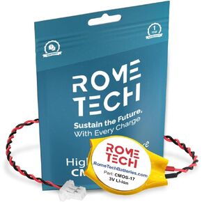 Rome Tech RTC CMOS Battery for HP Pavilion dv3600, Dell Inspiron 7586 Laptop Backup BIOS CMOS Battery CR2032 with 2 Pin Wire Cable