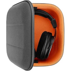 Geekria Shield Case for Large-Sized Over-Ear Headphones, Replacement Protective Hard Shell Travel Carrying Bag with Cable Storage, Compatible with SHURE SRH840, SRH440 (Microfiber Grey)