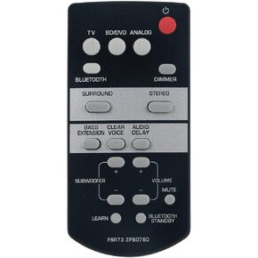 FSR73 ZP80760 Replacement Remote Control Commander fit for Yamaha Sound Bar ATS-1050 ATS-1050-R YAS-105 ATS-1050BL SRT-700 ATS1050 ATS1050R YAS105 ATS1050BL SRT700
