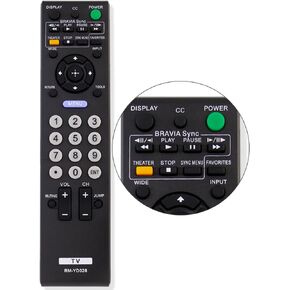 New RM-YD028 RMYD028 Replacement Remote Control Fit for Sony Bravia TV KDL19L5000 KDL-32XBR9 KDL40SL150 KDL-46S504 KDL46S51009 KDL52S51009 KDL-52S51009 KLV52W510 KLV-52W510