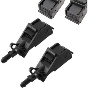 Click&Fit Heated Windshield Washer Nozzles 2pcs compatible with Volkswagen VW Polo Golf Passat Jetta Bora, Skoda, Audi Seat models – Wiper washer sprayers kit sccessories replacement OE# 6E0955986B