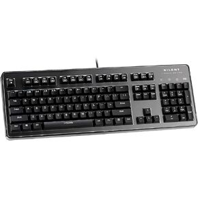 i-rocks K76M Custom Silent Mechanical Keyboard 104 Keys, with Swappable Panel (4 Skins Included), Transparent Housing and Onboard Memory for Macro Recordings (i-rocks Silent Red Switches, Black)