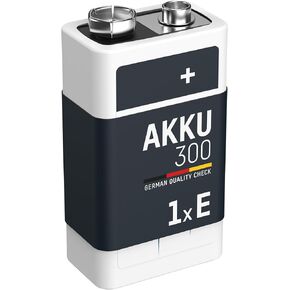 ANSMANN 9V Rechargeable Batteries 300mAh pre-Charged Low Self-Discharge NiMH 9 Volt Battery 9V Battery (2-Pack)