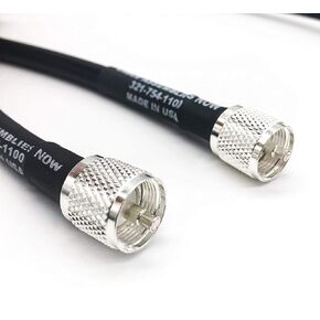 Genuine Times Microwave LMR400 Cable Assembly for Ham Radio UHF Male to UHF Male (PL259) - 6 FT Jumper Connectors - Made in The USA (6 FT)