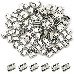 100PCS USB Type B Standard Micro Port Female Solder Plug 5 Pin SMD SMT Jack Socket Connector