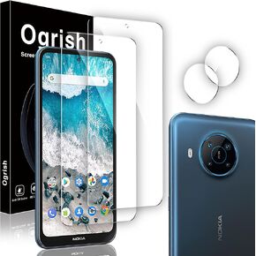 [2+2 Pack Tempered Glass Screen Protector for Nokia X100 and 2 Pack Camera Lens Protector - Anti-fingerprint, Anti-Scratch, HD Clarity