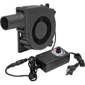 97mm x 33mm BBQ Fan 12V Blower with 110V/120V Variable Speed Controller Centrifugal 97mm/3.81in Air Mover Blower for Camping Quick Charcoal Starter, Outdoor Barbecues Fire Bellow, Camping Cooking
