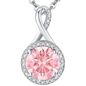 lavumo القلائد الفضة الاسترليني للفتيات ارتفع الذهب والفضة مكعب زركونيا قلادة قلادة المجوهرات لهداياها للفتيات زوجة أمي في عيد ميلاد الذكرى عيد الميلاد عيد الحب in Kuwait