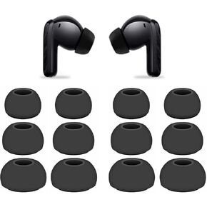 Replacement Earbuds Tips Silicone Ear Tips for Red mi Buds 5 Pro/Redmi Buds 4 Pro/Redmi Buds 5/Redmi Buds 4, Fit in Case, Buds Eartips 6 Pairs S/M/L 3 Size,White (Mi)