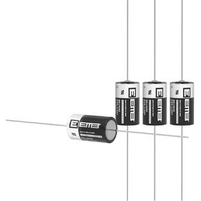 EEMB ER14250 1/2AA 3.6V Lithium Battery with AX Solder Tabs Li-SOCL₂ Non-Rechargeable Battery XL-050F SB-AA02 LS14250 TL-5902 TL-2150 for Slot Machine/Game chip Board