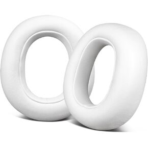 SOULWIT Earpads Cushions Replacement for Logitech G735 Headphones, Ear Pads with Softer Protein Leather, Noise Isolation Foam - White