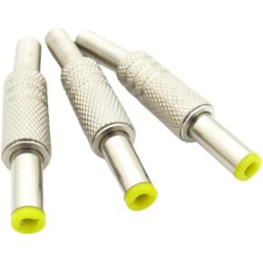10Pcs 5.5 * 2.1/2.5mm DC Power Jack Plug Adapter Connector Power Supply Ends Solder Type DIY DC Connector (5.5 * 2.1mm)
