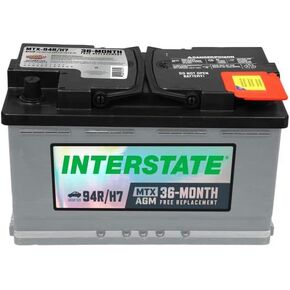 Interstate Batteries Automotive Battery 12V 100Ah (Group Size H9, 95R) 950CCA SLI AGM Automobile Replacement Battery for Cars, SUVs, Sedans, Trucks (MTX-95R/H9)