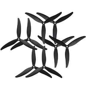 Gemfan 1050 مراوح نايلون من الألياف الزجاجية المقواة 10 بوصة 3 شفرات دعائم لطائرات Cinelifter FPV أو Macroquad بدون طيار (أسود، 4 قطع - 2 CW، 2 CCW)