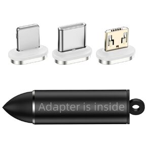 YKZ Magnetic USB C Adapter 3Pack Compatible USB A Magnetic Charging Cable
