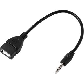 uxcell USB 2.0 Female to AUX 3.5mm Male Plug Car Jack Audio Cable 3.5mm Auxiliary Adapter Converter Cable Connector Data Cord 8 inch