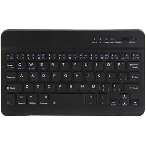 FLY WAY Portable Wireless Bluetooth 3.0 Keyboard,Ultra-Slim Mini Keypad 78 Keys Rechargeable Bluetooth Keyboard for iOS Android Windows Tablets and Other Bluetooth Devices(Black)