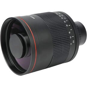 900mm F8 Large Aperture Telephoto Mirror Lens with Adapter Ring for Olympus M4/3 Mount Camera, for Shooting Birds and Wild Animals