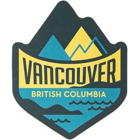 ملصق Vagabond Heart Vancouver - ملصق فينيل مقاوم للطقس على شكل BC - تذكار لكولومبيا البريطانية