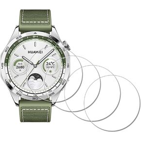 Screen Protector for HUAWEI Watch GT 4 GT4 46mm [4 Pack] Tempered Glass Anti-Scratch Bubble-Free Easy Installation