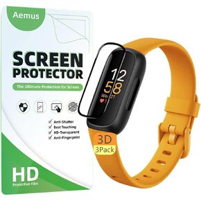 Compatible for Fitbit Inspire 3 Screen Protector (3 Pack) Full Coverage Film, Case Friendly Accessories