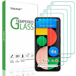 beukei (4 Pack) Compatible for Google Pixel 4a 5G UW/Google Pixel 4a 5G [Not Fit for Pixel 4a 5.8-inch] Screen Protector Tempered Glass, Touch Sensitive,Case Friendly, 9H Hardness