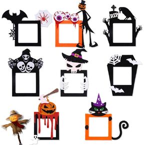 Creative Halloween Switch Decals Evil Eye Pumpkin Door Frame Wall Decals Decorative Art Murals Black Cat Devil Switch Sticker for Halloween Living Room Bedroom Bathroom Kitchen Light Switch Decor