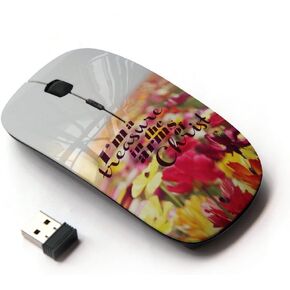 [ Optical 2.4G Wireless Mouse [ Jesus Christ Flowers God Christian ]