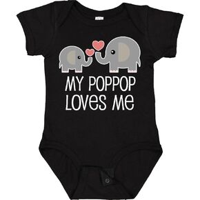 inktastic My PopPop Loves Me Grandkids Baby Bodysuit
