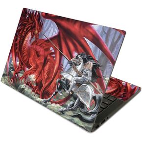 MightySkins Skin Compatible with Razer Blade Stealth 13.3" (2019) - Red Dragon Knight | Protective, Durable, and Unique Vinyl Decal wrap Cover | Easy to Apply | Made in The USA
