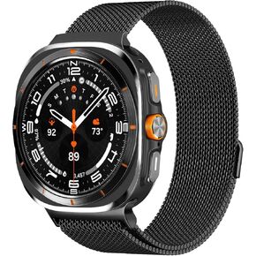 Metal Magnetic Watch band for Samsung Galaxy Watch 7 Ultra 47mm, Stainless Steel Mesh Adjustable Watch band for Men and Women