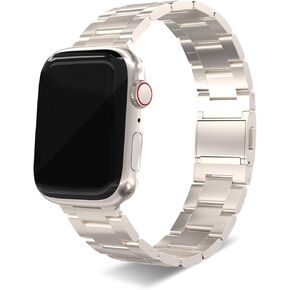 حزام معدني لساعة Apple - لا حاجة لأي أداة - حزام من الفولاذ المقاوم للصدأ لساعة Apple - حزام مغناطيسي iWatch لسلسلة Ultra/Ultra2 10/9/8/7/6/5/4/SE لـ iWatch 49 مم 46 مم 45 مم 44 مم 42 مم 41 مم 40 مم.