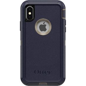 OtterBox Defender Series Case for iPhone X & iPhone Xs (ONLY), Case Only - Bulk Packaging - (Dark Lake (Chinchilla/Dress Blues))