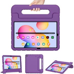 Kids Case for Samsung Galaxy Tab S6 Lite 10.4 Inch 2024 2020 2022 Model (SM-P610/P615/P613/P619), Shockproof Light Weight Protective Handle Stand Case with S Pen Slot, Blue