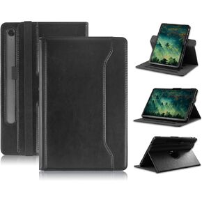 Case Compatible with Tablet Samsung Galaxy Tab S9 S8 S7 11 Inch Tab S9 FE 10.9 Inch,Cover 360° Rotating Stand PU Leather for SM-X710 X716 X718 X700 X706 T870 T875 T878 X510 X516,Black