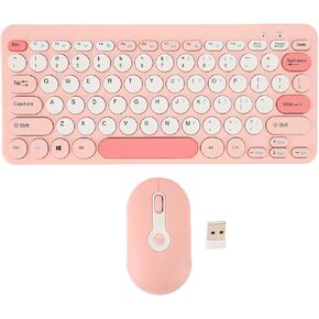 Yunseity Keyboard and Mouse Combo, 2.4 GHz, Full Sized Ergonomic Computer Keyboard and Compact Right Handed Mouse Silent Keyboard and Mouse Set for PC Laptop ()